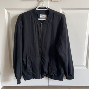 Aritzia Community black bomber jacket